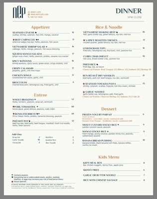 Menu photo 2 NEP Cafe - Irvine Irvine, CA