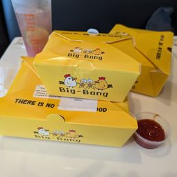 Chicken comes in bright yellow boxes