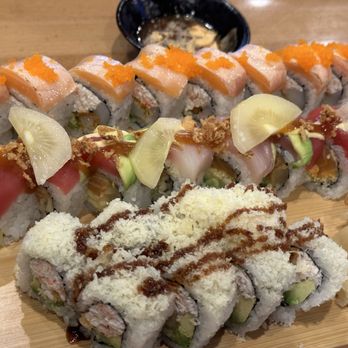 MOMO Sushi - From top to bottom, Salamander, Tokyo, and Crunch Rolls - Sushi Bars Near Me - Mill Creek, Washington MOMO Sushi - From top to bottom, Salamander, Tokyo, and Crunch Rolls - Sushi Bars Near Me - Mill Creek, Washington