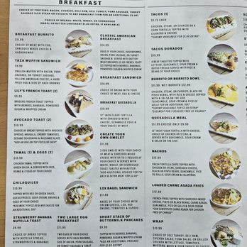 Taza Cafe - Breakfast menu - Coffee & Tea Near Me - Culver City, California Taza Cafe - Breakfast menu - Coffee & Tea Near Me - Culver City, California