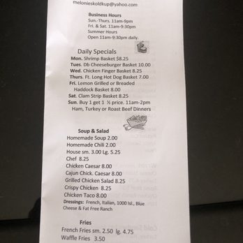 Melonie'S Kold Kup - Food menu - Ice Cream & Frozen Yogurt Near Me - Orangeville, Pennsylvania Melonie'S Kold Kup - Food menu - Ice Cream & Frozen Yogurt Near Me - Orangeville, Pennsylvania