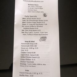 Melonie'S Kold Kup - Food menu