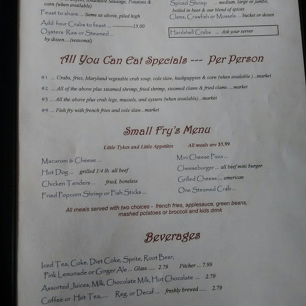 May's Seafood Restaurant - Menu - Seafood Near Me - Frederick, Maryland May's Seafood Restaurant - Menu - Seafood Near Me - Frederick, Maryland