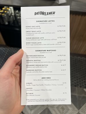 Menu photo 4 Daydreamer Coffee Atlanta, GA Menu photo 4 Daydreamer Coffee Atlanta, GA