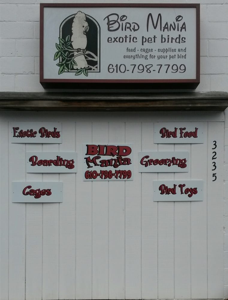 Bird Mania - pet boarding facility in Allentown, PA