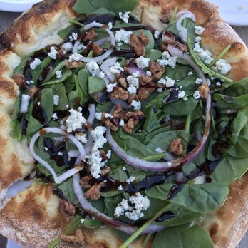Pizza Nova - Pear Gorgonzola pizza. Sorry for not posting the garlic balls but you can use your imagination. - Pizza Near Me - San Diego, California