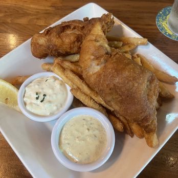 Sierra Nevada Taproom & Restaurant - Fish & Chips - only 2 pieces of fish and the fries were not super crispy. The jalapeño tartar sauce was yummy!! - Breweries Near Me - Chico, California Sierra Nevada Taproom & Restaurant - Fish & Chips - only 2 pieces of fish and the fries were not super crispy. The jalapeño tartar sauce was yummy!! - Breweries Near Me - Chico, California