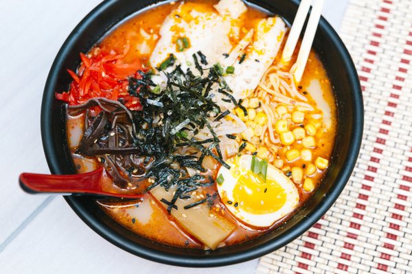 Lifting Noodles Ramen by null