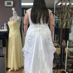 Sophie's Alteration - Added to bustle in the back for my dress