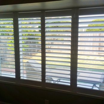 East Bay Blinds - Kitchen area. Hunter Douglas Palm Beach shutters. - Shades & Blinds Near Me East Bay Blinds - Kitchen area. Hunter Douglas Palm Beach shutters. - Shades & Blinds Near Me