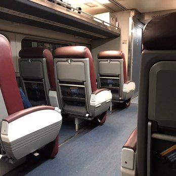 Amtrak - Business Class seating, 2 and 1 arrangement. Leather seat covering. - Transportation Near Me - Saint Louis, Missouri Amtrak - Business Class seating, 2 and 1 arrangement. Leather seat covering. - Transportation Near Me - Saint Louis, Missouri