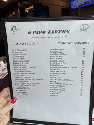 Menu photo 2 O Pipo Tavern Newark, NJ Menu photo 2 O Pipo Tavern Newark, NJ