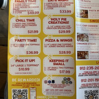Holy Pie Pizzeria - Specials as of 6/13/25 - Pizza Near Me - Statesboro, Georgia