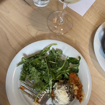 Bar Dough - Meatballs, arugula, and house prosecco from the happy hour menu - Italian Near Me - Denver, Colorado