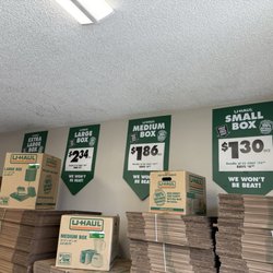 U-Haul Moving & Storage of Chula Vista - Boxes. They buy them back if unused with receipt.
