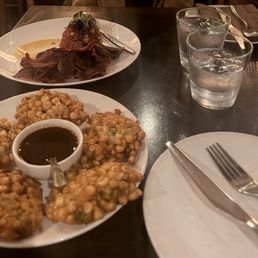 FAMOUS INDONESIAN CORN FRITTER BITES Ahi Poke