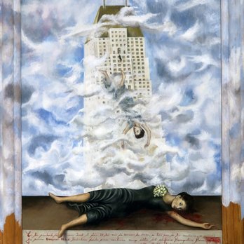Phoenix Art Museum - Frido Kahlo; The Suicide of Dorothy Hale; 1939; oil on masonite with painted frame - Art Museums Near Me - Phoenix, Arizona Phoenix Art Museum - Frido Kahlo; The Suicide of Dorothy Hale; 1939; oil on masonite with painted frame - Art Museums Near Me - Phoenix, Arizona