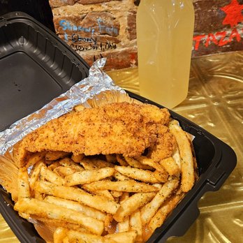 Cafe 1908 - 6'10'2023 Fish Sandwich (Plain, no bread) and Lemonade - Seafood Near Me - Baltimore, Maryland