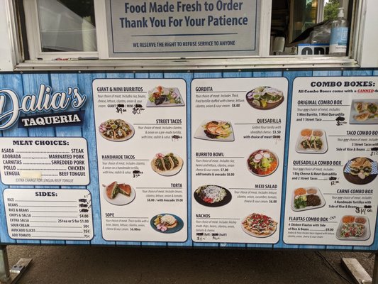 Menu photo 1 Dalia's Taqueria Salem, OR