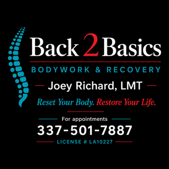 Back 2 Basics Bodywork & Recovery - Massage Therapy Near Me - Lafayette, Louisiana Back 2 Basics Bodywork & Recovery - Massage Therapy Near Me - Lafayette, Louisiana