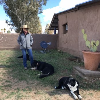Rancho De La Osa - 3 of the 5 ranch dogs with ranch manager Lynne - Guest Houses Near Me - Sasabe, Arizona Rancho De La Osa - 3 of the 5 ranch dogs with ranch manager Lynne - Guest Houses Near Me - Sasabe, Arizona