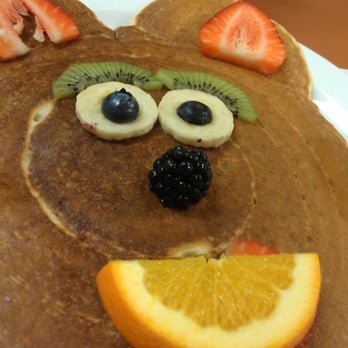 Maggies On Meeker - Kids Pancake with Fruit (too cute!) - American Near Me - Kent, Washington Maggies On Meeker - Kids Pancake with Fruit (too cute!) - American Near Me - Kent, Washington