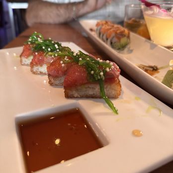 Bluefins Sushi & Sake Bar - Crispy rice (chef special). - Sushi Bars Near Me - Chatham, Massachusetts Bluefins Sushi & Sake Bar - Crispy rice (chef special). - Sushi Bars Near Me - Chatham, Massachusetts