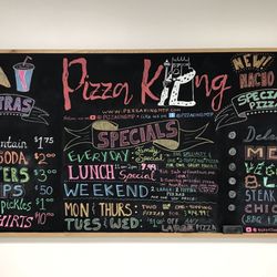 Pizza King - Specials board
