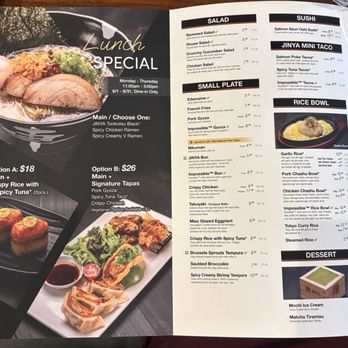 JINYA Ramen Bar - Chandler - Lunch special menu - Ramen Near Me - Chandler, Arizona JINYA Ramen Bar - Chandler - Lunch special menu - Ramen Near Me - Chandler, Arizona