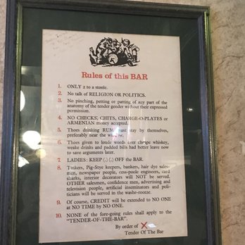 O'Mally's Irish Pub - September 2018 the rules - Irish Pub Near Me - Sacramento, California