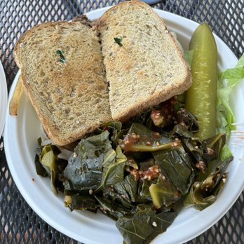 Tatanka Take-Out - Bison Melt with collard greens - New American Near Me - Ruston, Washington Tatanka Take-Out - Bison Melt with collard greens - New American Near Me - Ruston, Washington