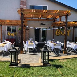 Sisters In Party - Tables and chairs, white and black linens available for rent