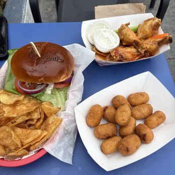 The Regal Seagull - Mini corn dogs, chicken sandwich, wings - New American Near Me - Encinitas, California