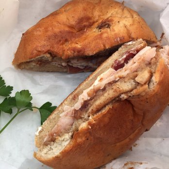 Bread Basket Cafe & Bakery - Today's lunch special, turkey on a homemade apple bun with bacon, cream cheese and apple butter...delicious! - Bakeries Near Me - Danville, Indiana