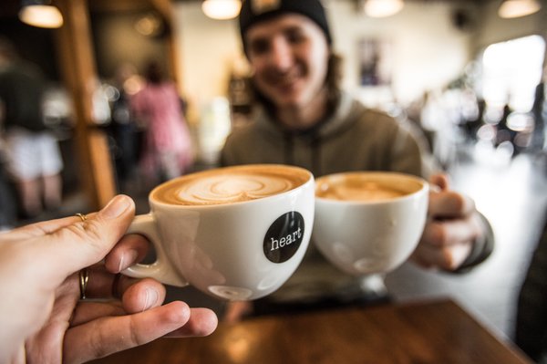 Photo of Heart Roasters - Portland, OR, US. Cheers a latte