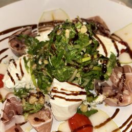 Pear & Prosciutto Salad with burrata