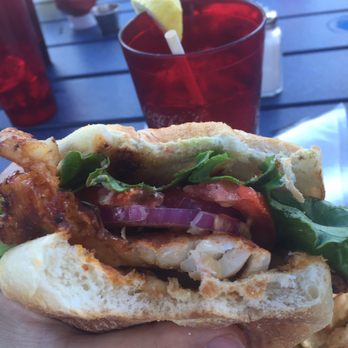 Blue Giraffe Restaurant - Grouper Sandwich Lunch - Seafood Near Me - Sanibel, Florida