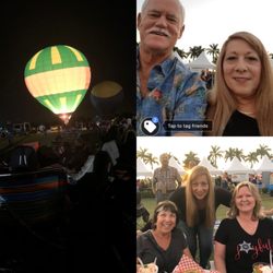 Palm Beach Balloon Festival - One of the first balloons... and a couple selfies