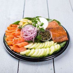 Treasures of the Sea Seafood Smokery - European style Cold smoked and Hot smoked Salmon platter