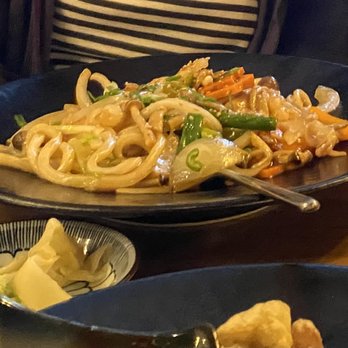 Sushi Junai - Seafood Yaki Udon (Assorted seafood and vegetable, stir fried udon noodle) 12 - Sushi Bars Near Me - Austin, Texas Sushi Junai - Seafood Yaki Udon (Assorted seafood and vegetable, stir fried udon noodle) 12 - Sushi Bars Near Me - Austin, Texas