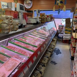 La Mexicana Meat Market - Marinated meat section