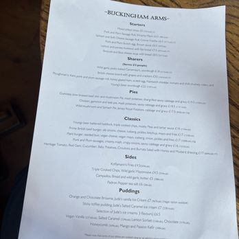 Buckingham Arms - Menu - Pubs Near Me - Westminster, XGL Buckingham Arms - Menu - Pubs Near Me - Westminster, XGL