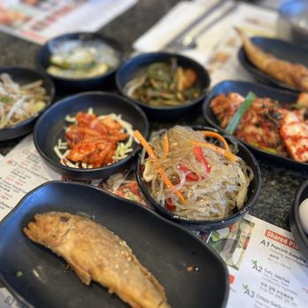 BCD Tofu House - Banchans (side dishes) which comes complimentary - Korean Near Me - Buena Park, California BCD Tofu House - Banchans (side dishes) which comes complimentary - Korean Near Me - Buena Park, California