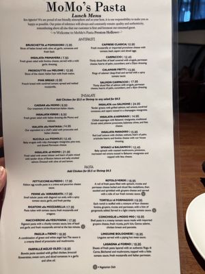 Menu photo 2 MoMo's Pasta Dallas, TX Menu photo 2 MoMo's Pasta Dallas, TX