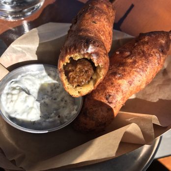 ABV - Falafel Lamb Dog ($9) - Cocktail Bars Near Me - San Francisco, California