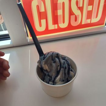 Pink Pony Soft Serve - Black sesame dipped cup. - Ice Cream & Frozen Yogurt Near Me - Albuquerque, New Mexico