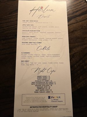 Menu photo 6 Heirloom Reston, VA