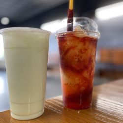 Cha’ahh - Mangonada and Buko Pandan, side by side