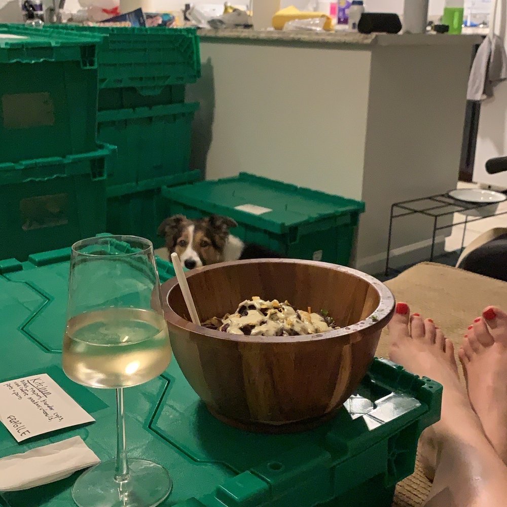 Green Bin - They made a nice make-shift table too - Packing Supplies Near Me Green Bin - They made a nice make-shift table too - Packing Supplies Near Me