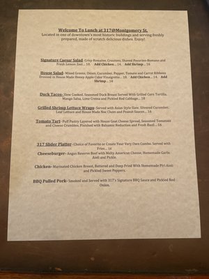Menu photo 3 The 317 At Montgomery Syracuse, NY Menu photo 3 The 317 At Montgomery Syracuse, NY